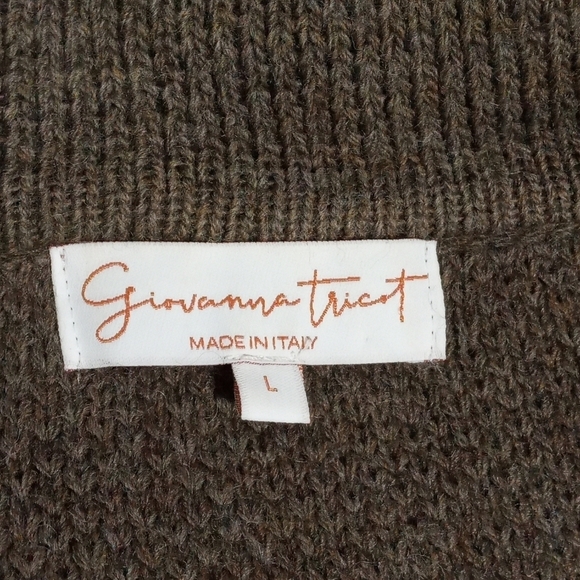 Giovanna Women's Tricot Neutral Knitwear Button Down Coat Jacket Large Sweater L - Picture 4 of 8